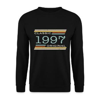 Vintage 1997, Classique, Original(e) - Sweat-shirt Unisexe - noir - Devant - Alina (178cm) & Michal (187cm)