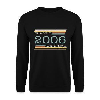 Vintage 2006, Classique, Original(e) - Sweat-shirt Unisexe - noir - Devant - Alina (178cm) & Michal (187cm)