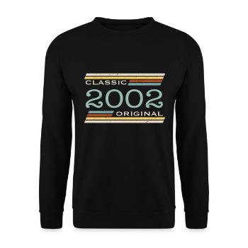 Vintage 2002, Classique, Original(e) - Sweat-shirt Unisexe - noir - Devant - Alina (178cm) & Michal (187cm)