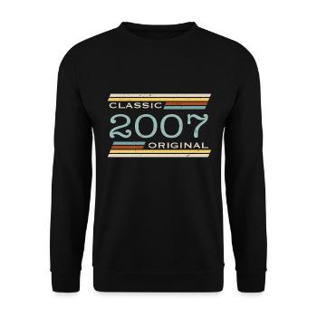 Vintage 2007, Classique, Original(e) - Sweat-shirt Unisexe - noir - Devant - Alina (178cm) & Michal (187cm)