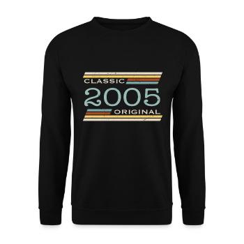 Vintage 2005, Classique, Original(e) - Sweat-shirt Unisexe - noir - Devant - Alina (178cm) & Michal (187cm)