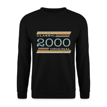Vintage 2000, Classique, Original(e) - Sweat-shirt Unisexe - noir - Devant - Alina (178cm) & Michal (187cm)