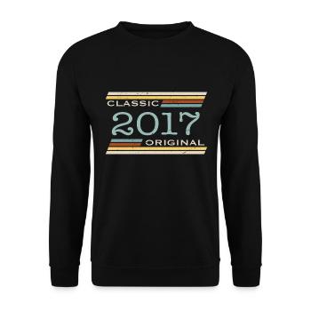Vintage 2017, Classic, Original - Unisex Sweatshirt - black - Front - Alina (178cm) & Michal (187cm)