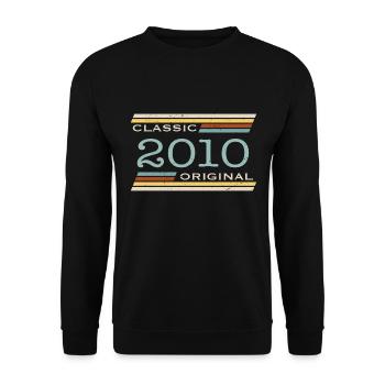 Vintage 2010, Classique, Original(e) - Sweat-shirt Unisexe - noir - Devant - Alina (178cm) & Michal (187cm)