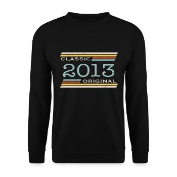 Vintage 2013, Classique, Original(e) - Sweat-shirt Unisexe - noir - Devant - Alina (178cm) & Michal (187cm)