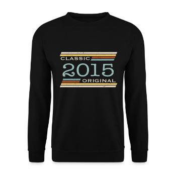 Vintage 2015, Classique, Original(e) - Sweat-shirt Unisexe - noir - Devant - Alina (178cm) & Michal (187cm)