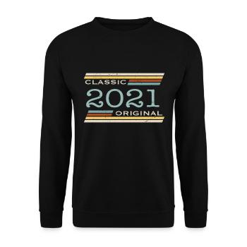 Vintage 2021, Classique, Original(e) - Sweat-shirt Unisexe - noir - Devant - Alina (178cm) & Michal (187cm)