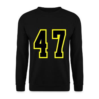47 Number Jersey - Unisex Sweatshirt - black - Front - Alina (178cm) & Michal (187cm)
