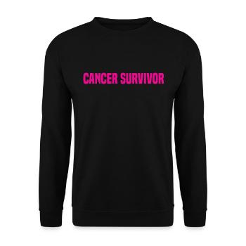Cancer Survivor - Unisex Sweatshirt - black - Front - Alina (178cm) & Michal (187cm)