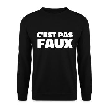C'est Pas Faux - Sweat-shirt Unisexe - noir - Devant - Alina (178cm) & Michal (187cm)