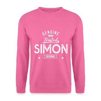 Simon benutzerdefinierten Vorname simon - Unisex Pullover - Pink - Vorne