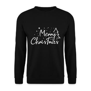 Merry Christmas - Unisex Sweatshirt - black - Front - Alina (178cm) & Michal (187cm)