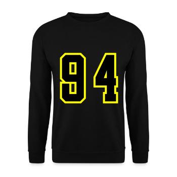 94 Number Jersey - Unisex Sweatshirt - black - Front - Alina (178cm) & Michal (187cm)