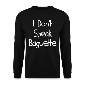 BAGUETTE SHIRT - Unisex Sweatshirt - black - Front - Alina (178cm) & Michal (187cm)