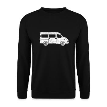Bus - Unisex Pullover - Schwarz - Vorne - Alina (178cm) & Michal (187cm)