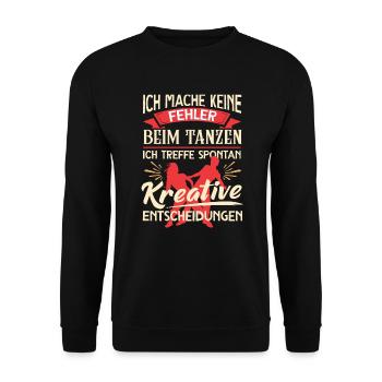 Tanzen Tänzer Tanzfläche Tänzerin Musik - Unisex Pullover - Schwarz - Vorne - Alina (178cm) & Michal (187cm)