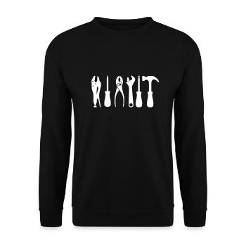 craftsman - Unisex Sweatshirt - black - Front - Alina (178cm) & Michal (187cm)