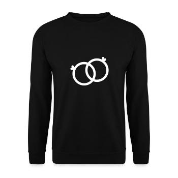 Hochzeit - Unisex Pullover - Schwarz - Vorne - Alina (178cm) & Michal (187cm)