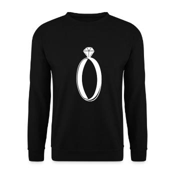 Hochzeit - Unisex Pullover - Schwarz - Vorne - Alina (178cm) & Michal (187cm)