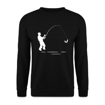 angling - Unisex Sweatshirt - black - Front - Alina (178cm) & Michal (187cm)