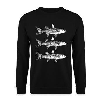 angling - Unisex Sweatshirt - black - Front - Alina (178cm) & Michal (187cm)