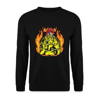 fire brigade - Unisex Sweatshirt - black - Front - Alina (178cm) & Michal (187cm)