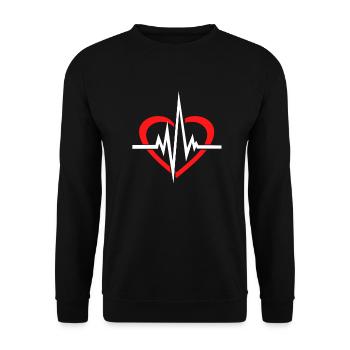 paramedic - Unisex Sweatshirt - black - Front - Alina (178cm) & Michal (187cm)