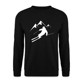 Ski - Unisex Pullover - Schwarz - Vorne - Alina (178cm) & Michal (187cm)