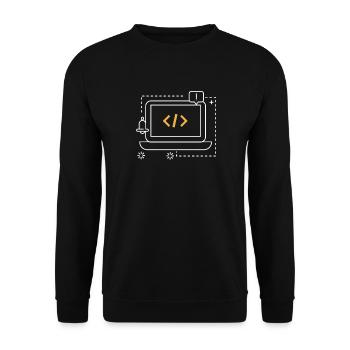 Programmierer - Unisex Pullover - Schwarz - Vorne - Alina (178cm) & Michal (187cm)
