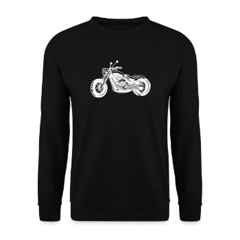 Motorrad - Unisex Pullover - Schwarz - Vorne - Alina (178cm) & Michal (187cm)