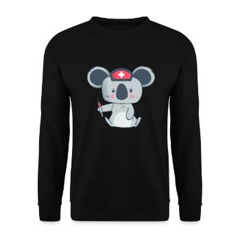 Pflegerin - Unisex Pullover - Schwarz - Vorne - Alina (178cm) & Michal (187cm)