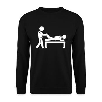 Physiotherapist - Unisex Sweatshirt - black - Front - Alina (178cm) & Michal (187cm)