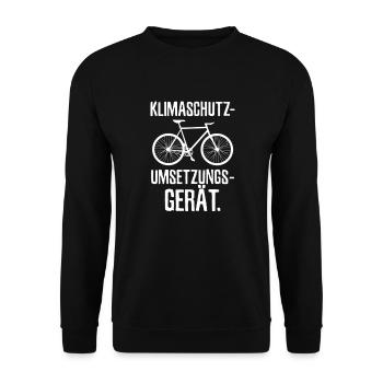 Klima Bike Fahrrad Umwelt Fahrradfahren - Unisex Pullover - Schwarz - Vorne - Alina (178cm) & Michal (187cm)