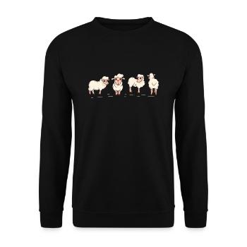 Landwirt - Unisex Pullover - Schwarz - Vorne - Alina (178cm) & Michal (187cm)