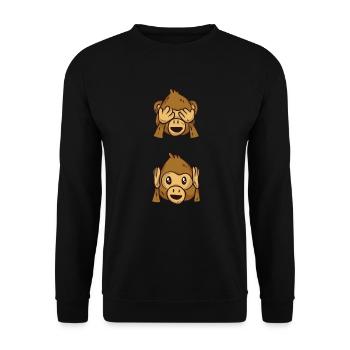 Rentner - Unisex Pullover - Schwarz - Vorne - Alina (178cm) & Michal (187cm)