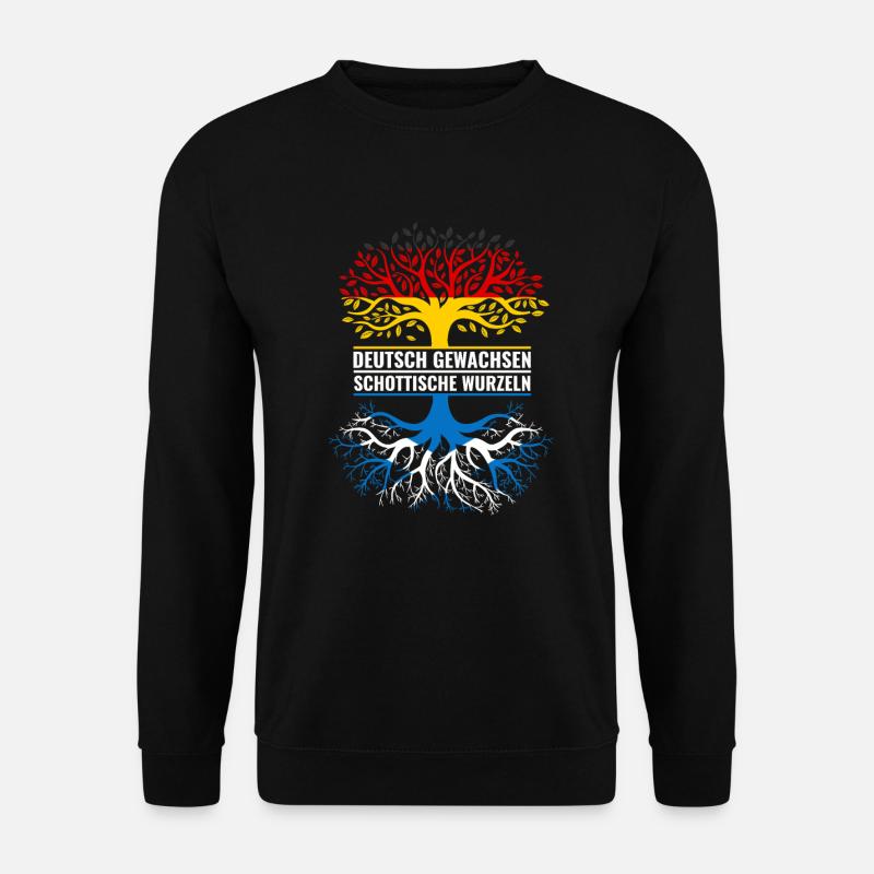 Deutsch Gewachsen Schottische Herkunft Deutscher - Unisex Pullover - Schwarz