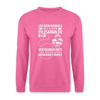Pilze Pilzsammler - Unisex Pullover - Pink - Vorne