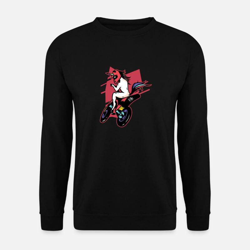 Motorradfahren Motorrad Motorradfahrerin - Unisex Pullover - Schwarz