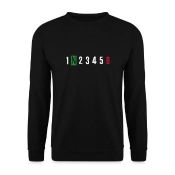 motorcycle - Unisex Sweatshirt - black - Front - Alina (178cm) & Michal (187cm)