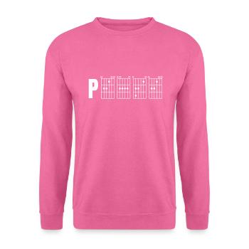 Gitarre Gitarrist Peace Frieden Akkord Gitarrensp - Unisex Pullover - Pink - Vorne