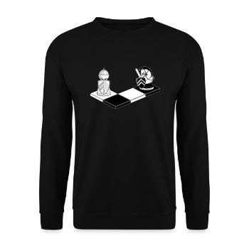 chess - Unisex Sweatshirt - black - Front - Alina (178cm) & Michal (187cm)