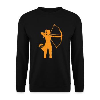 tir à l'arc - Sweat-shirt Unisexe - noir - Devant - Alina (178cm) & Michal (187cm)