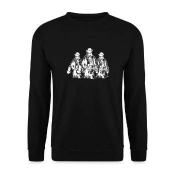 fire Department - Unisex Sweatshirt - black - Front - Alina (178cm) & Michal (187cm)