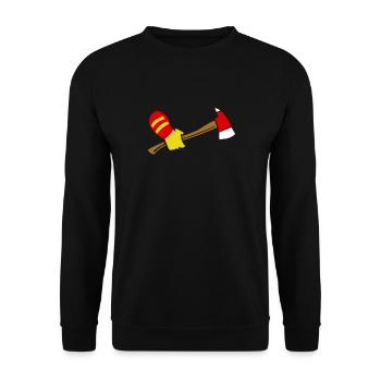 fire Department - Unisex Sweatshirt - black - Front - Alina (178cm) & Michal (187cm)