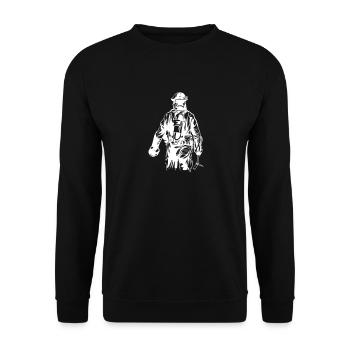 fire Department - Unisex Sweatshirt - black - Front - Alina (178cm) & Michal (187cm)