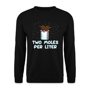Chimiste Professeur de physique Physicien Étudiant en chimie - Sweat-shirt Unisexe - noir - Devant - Alina (178cm) & Michal (187cm)