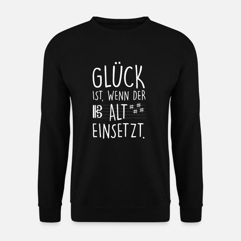 Glück Wenn Alt Einsetzt Chor Chorprobe Singen - Unisex Pullover - Schwarz