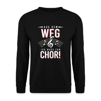 Kirche Chorsänger Chor Chorsängerin Geschenk - Unisex Pullover - Schwarz - Vorne - Alina (178cm) & Michal (187cm)