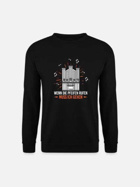 Orgel Orgelspieler Pfeifenorgel Musiker Organist - Unisex Pullover - Schwarz