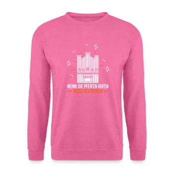 Orgel Orgelspieler Pfeifenorgel Musiker Organist - Unisex Pullover - Pink - Vorne